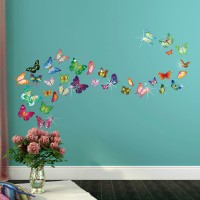 Tavaszi pillangók és 38 Swarovski kristály - Matrica csomag